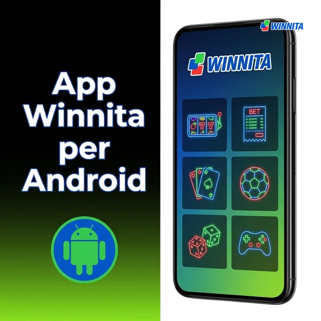 Winnita Android app interface showing mobile gaming and betting features with download and installation options