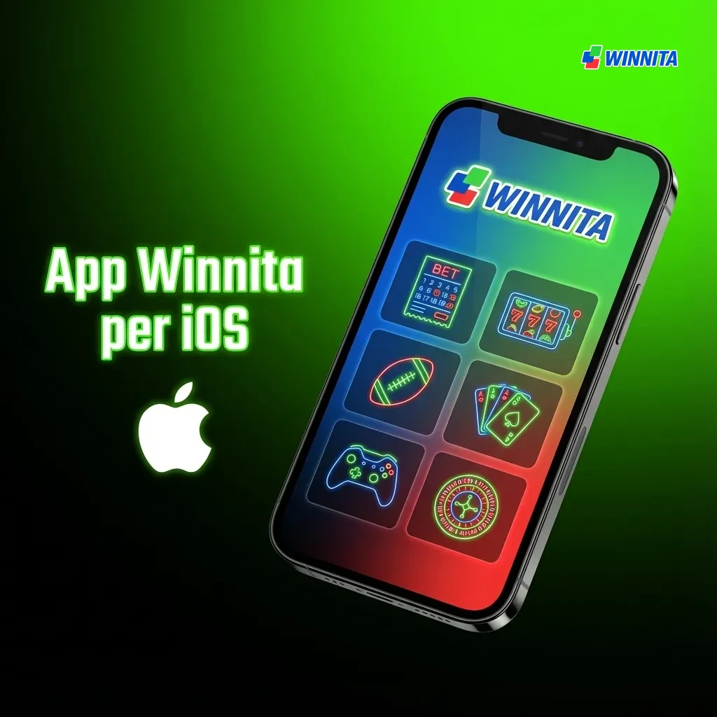 Winnita iOS app icon displayed on iPhone and iPad screens showing casino gaming interface