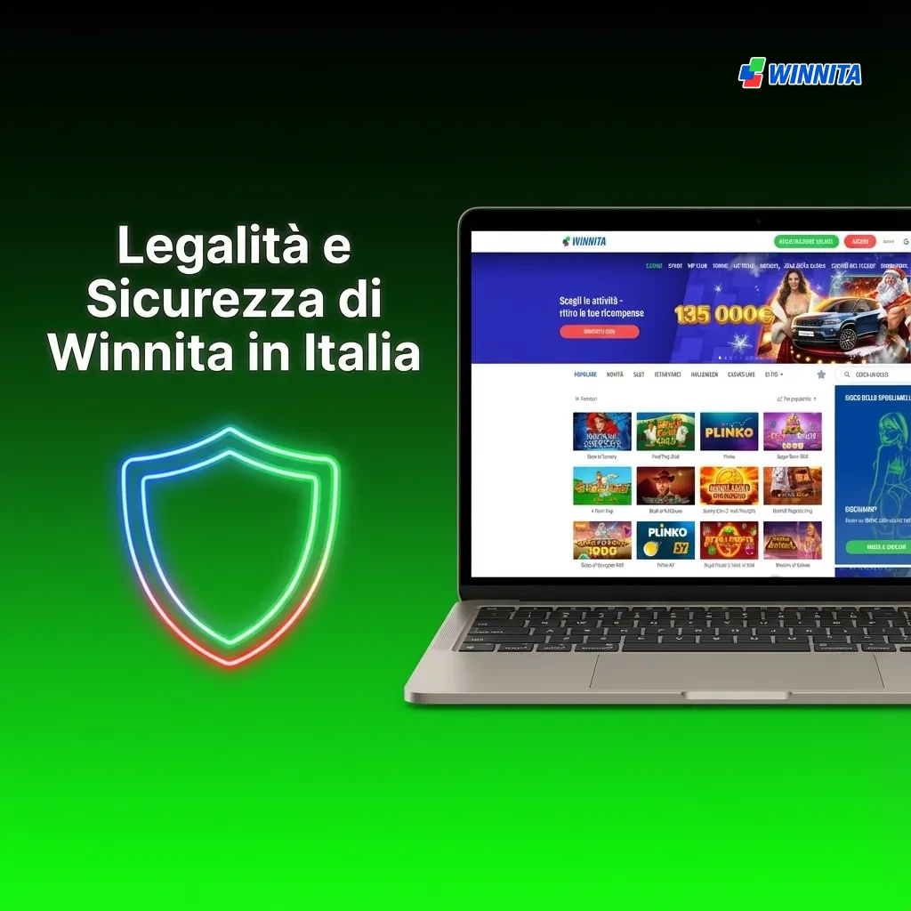 Winnita casino security features including Curaçao license, SSL encryption, and responsible gaming tools display